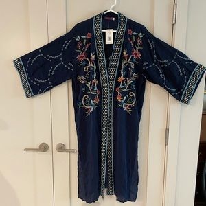 Johnny Was Navy Summer Kimono M